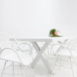 Ravenne Fantail 9pc Dining Setting - White