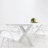Ravenne Fantail 9pc Dining Setting - White