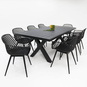 Ravenne Java 9pc Dining Setting - Black