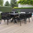 Ravenne Milton 9pc Dining Setting - Black