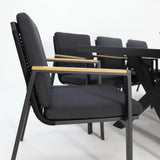 Ravenne Milton 9pc Dining Setting - Black