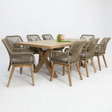 Ravenne Albenga 9pc Dining Setting - Taupe
