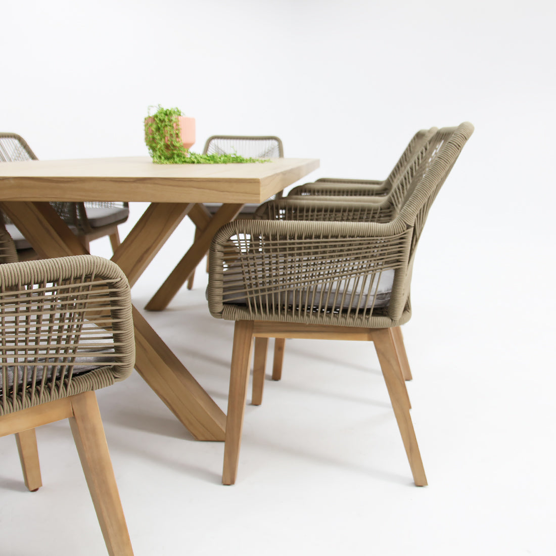 Ravenne Albenga 9pc Dining Setting - Taupe