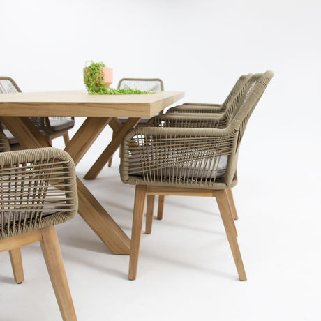 Ravenne Albenga 9pc Dining Setting - Taupe
