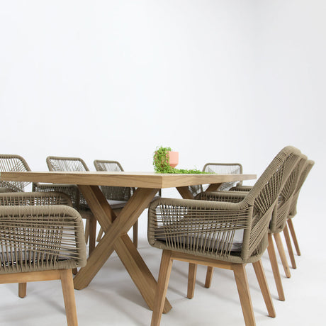 Ravenne Albenga 9pc Dining Setting - Taupe