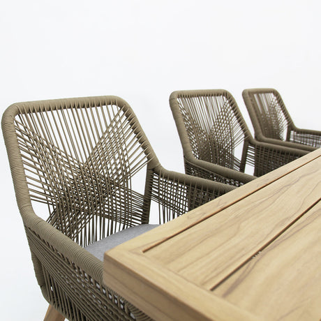 Ravenne Albenga 9pc Dining Setting - Taupe