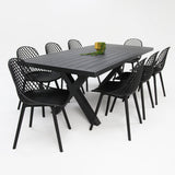 Ravenne Persia 9pc Dining Setting - Black