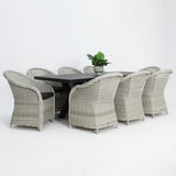 Ravenne Portland 9pc Dining Setting - Black/Grey