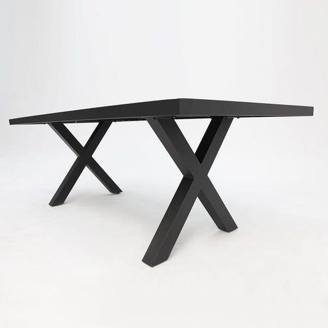 Ravenne Albenga 7pc Dining and Bench Setting - Black