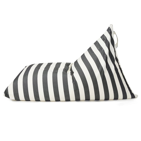 Relax Sack Beanbag - Charcoal and White Stripe