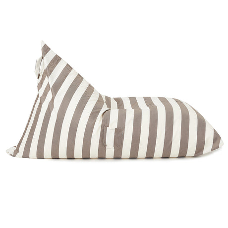 Relax Sack Beanbag - Taupe and White Stripe