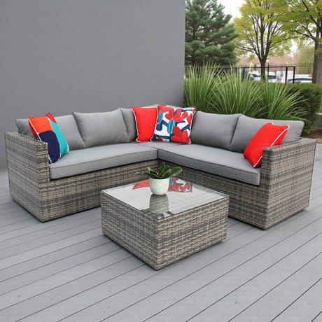 Remi Corner Sofa Set - Grey