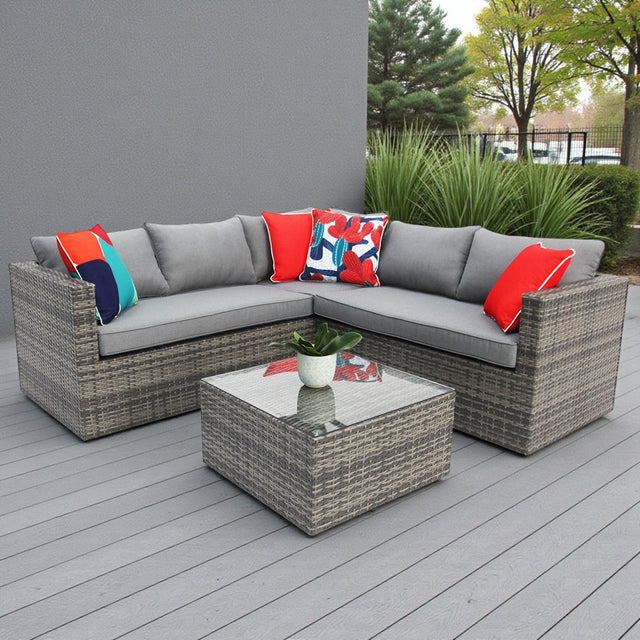 Remi Corner Sofa Set - Grey