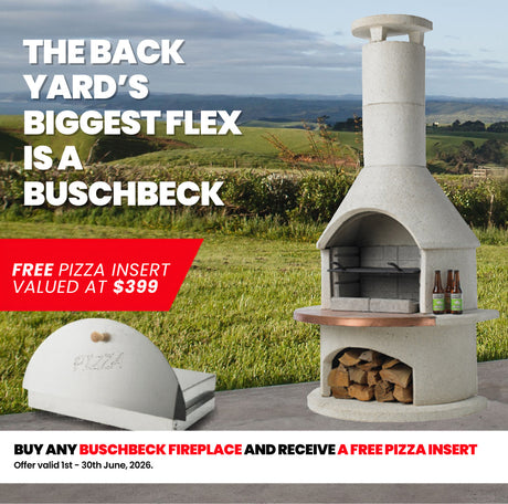 Buschbeck Rondo Fireplace and Pizza Oven - White