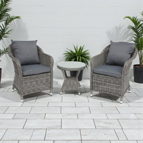Sable 3pc Balcony Set - Grey Storm