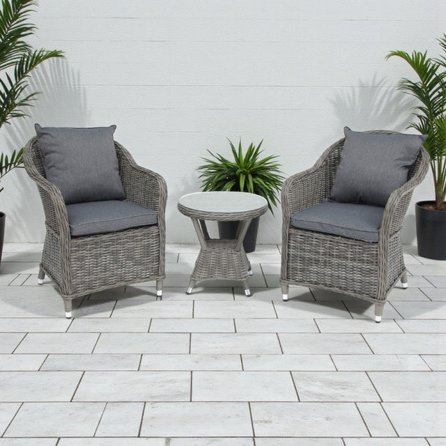 Sable 3pc Balcony Set - Grey Storm