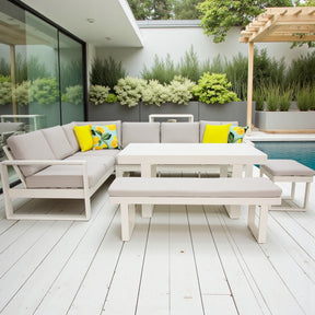 Sallsey Corner Lounge Setting - Cream