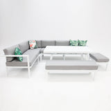 San Antonio Corner Lounge Setting - White