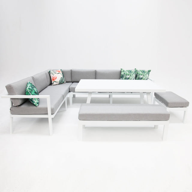 San Antonio Corner Lounge Setting - White