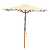 Billy Fresh 2m Timber-Look Aluminium San Remo Umbrella - Yellow