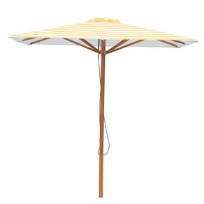 Billy Fresh 2m Timber-Look Aluminium San Remo Umbrella - Yellow