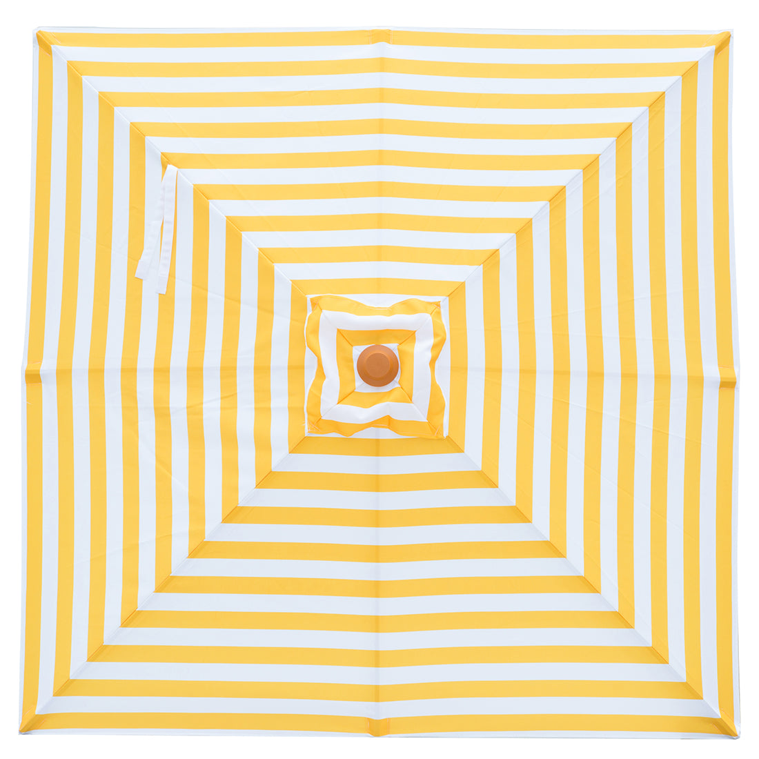 Billy Fresh 2m Timber-Look Aluminium San Remo Umbrella - Yellow