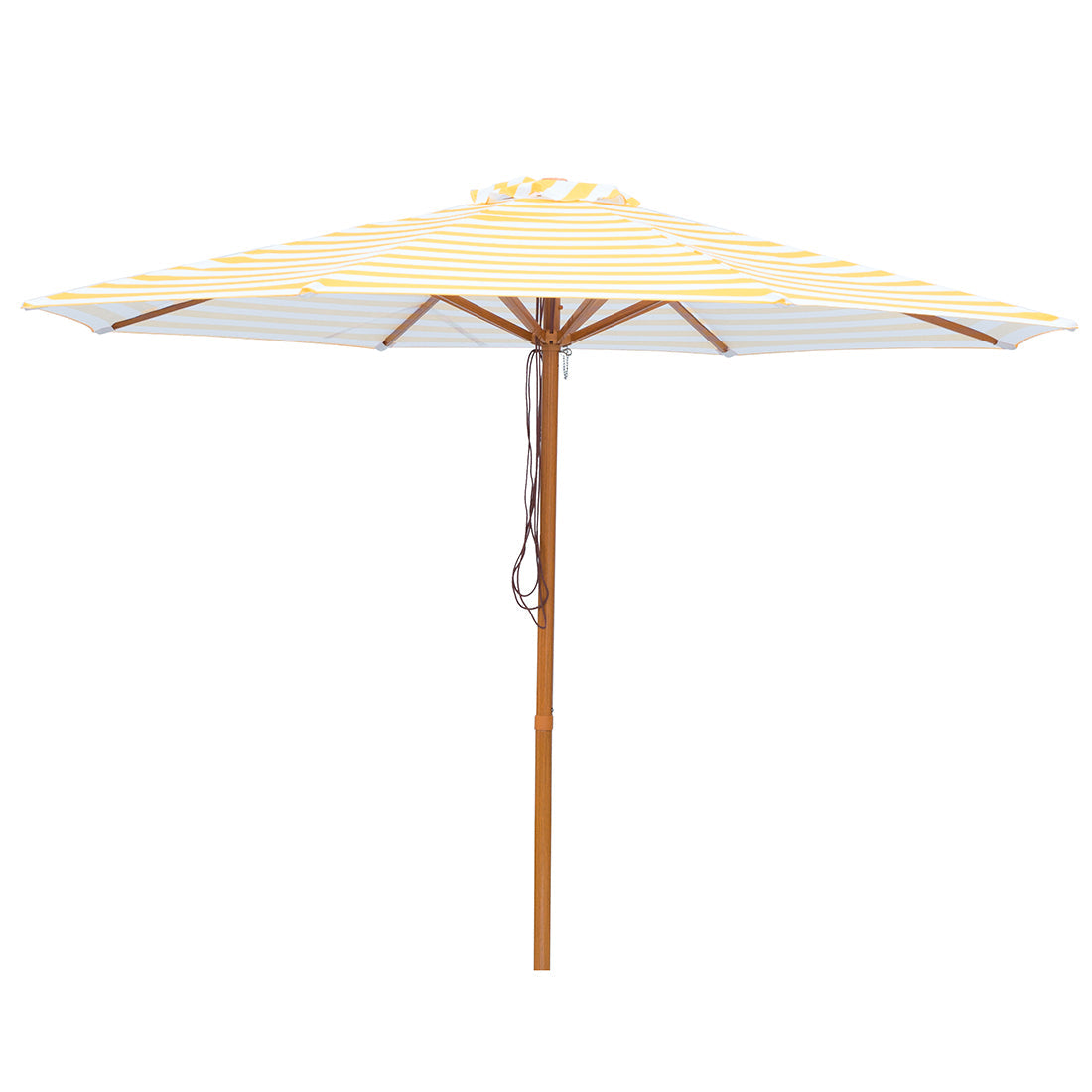 Billy Fresh 3m Timber-Look Aluminium San Remo Umbrella - Yellow