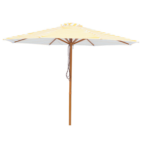 Billy Fresh 3m Timber-Look Aluminium San Remo Umbrella - Yellow