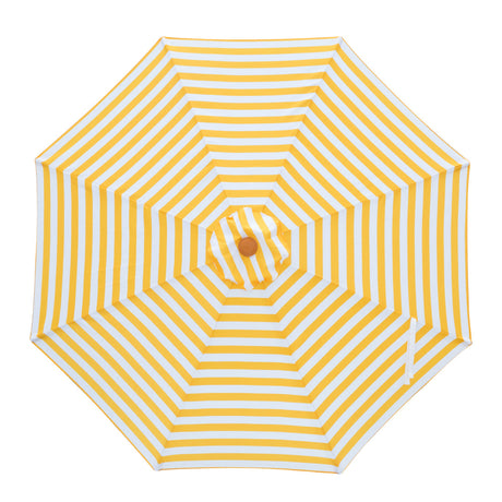 Billy Fresh 3m Timber-Look Aluminium San Remo Umbrella - Yellow