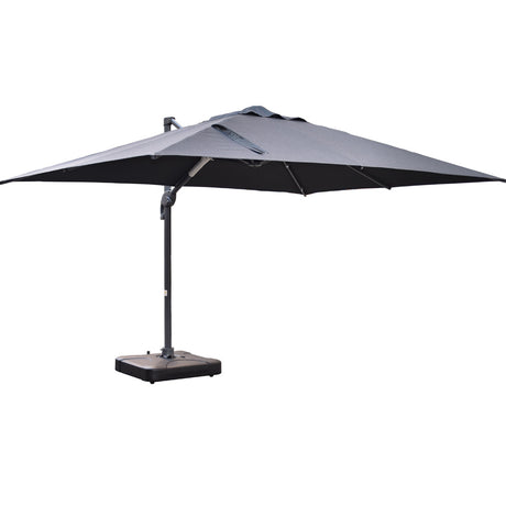 Santa Fe 3x4m Cantilever Umbrella with Water Base - Dark Grey