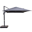 Santa Fe 3x4m Cantilever Umbrella with Water Base - Dark Grey