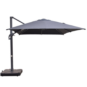 Santa Fe 3x4m Cantilever Umbrella with Water Base - Dark Grey
