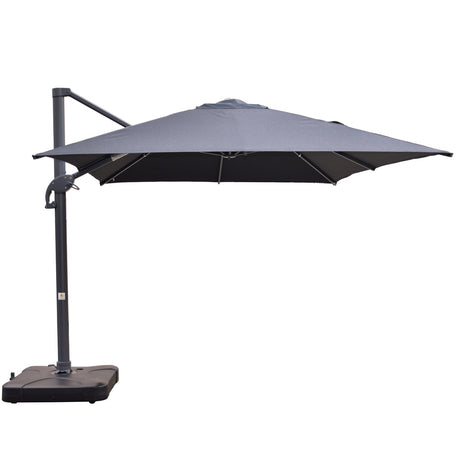 Santa Fe 3x4m Cantilever Umbrella with Water Base - Dark Grey