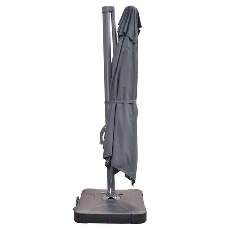 Santa Fe 3x4m Cantilever Umbrella with Water Base - Dark Grey