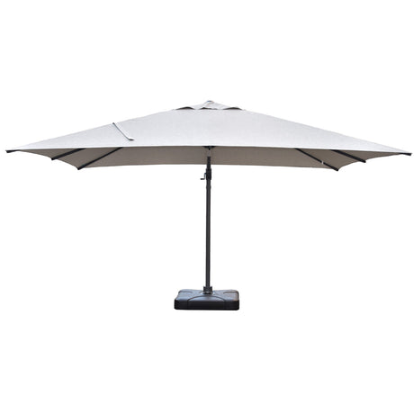 Santa Fe 3x4m Cantilever Umbrella with Water Base - Light Grey