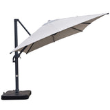 Santa Fe 3x4m Cantilever Umbrella with Water Base - Light Grey