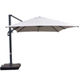 Santa Fe 3x4m Cantilever Umbrella with Water Base - Light Grey