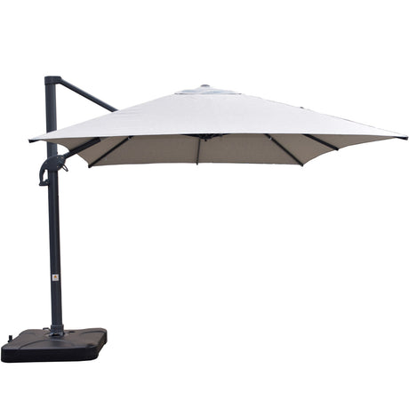 Santa Fe 3x4m Cantilever Umbrella with Water Base - Light Grey