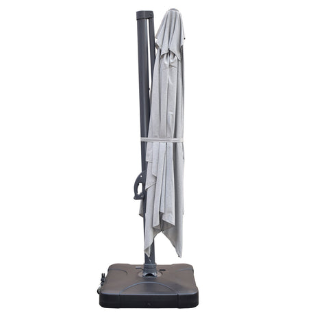 Santa Fe 3x4m Cantilever Umbrella with Water Base - Light Grey