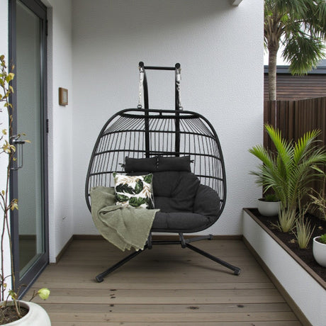 Snug Steel Hanging Chair - Black