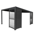 Slatted Privacy Screen For Basic Pergola Grey