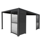 Slatted Privacy Screen For Basic Pergola Grey