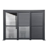 Slatted Privacy Screen For Basic Pergola Grey