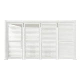 Slatted Privacy Screen For Basic Pergola White