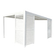 Slatted Privacy Screen For Basic Pergola White