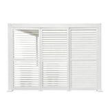 Slatted Privacy Screen For Basic Pergola White