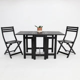 Tea 3pc Balcony Setting - Black