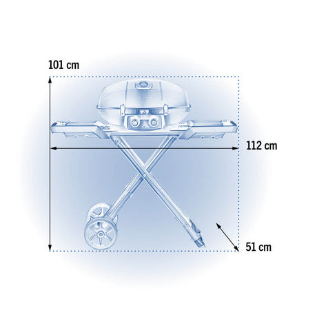 Napoleon Travel Q Pro with Scissor Legs Portable BBQ