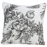 Tropical Black 45x45cm Outdoor Cushion