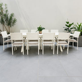 Tyler 11pc Extension Dining Setting - Cream